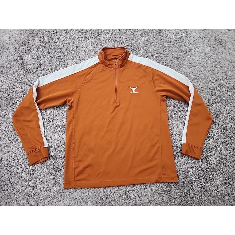 Levelwear Pullover Mens S Orange Good Texas Longhorns Golf Club 1/4 Zip NCAA